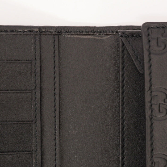 [返回确定] [像新的] Gucci徽标板Bi -fold flap Wallet Gucci 244946 ・0416女士[长钱包]