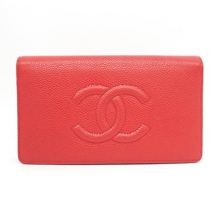 [返回确定] [美容]香奈儿CC BI-折fold钱包可可标记A48651女士[长钱包]