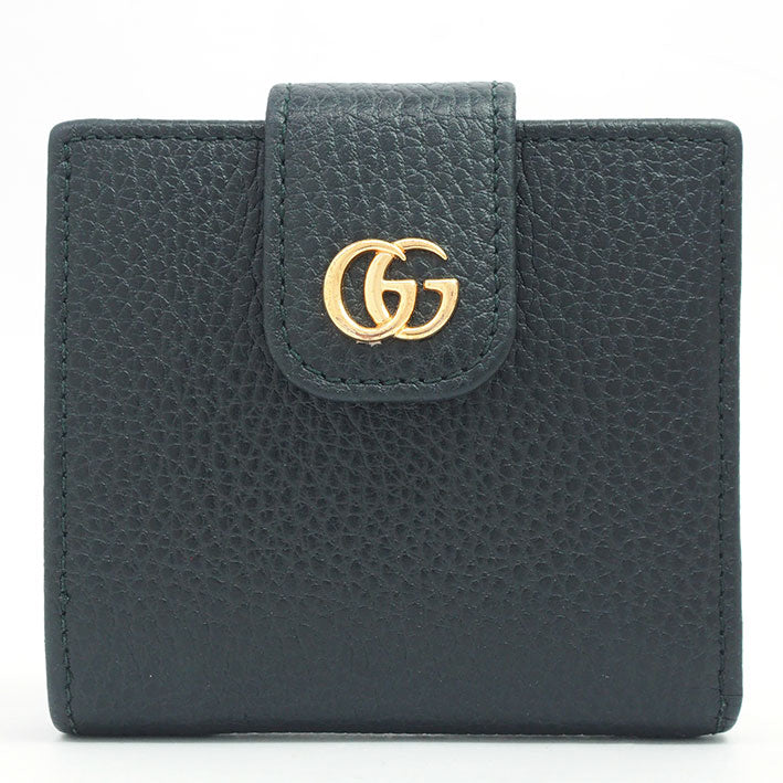 [返回OK] [美容] Gucci圆形拉链金属GG Petit Marmont 523193 ・1147女士[Bi -fold Wallet]
