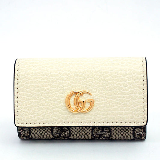 [未使用 /新产品] Gucci GG Marmont Gold Bracket GG Sprom 456118 ・0959 [KeyChain Key Case]