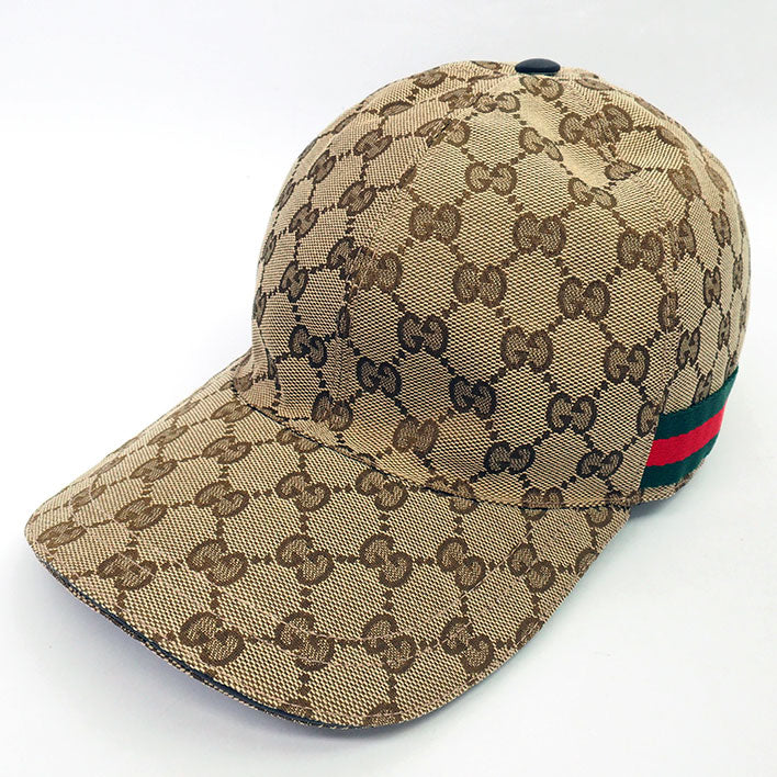 [未使用 /新产品] Gucci GG图案棒球帽织布GG Canvas X Web 200035，601491 []