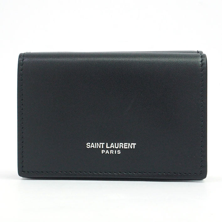 [新股票] [美丽的商品] Eves Saint Laurent Tiny Wallet徽标银架459996男人[Bi -fold Wallet]