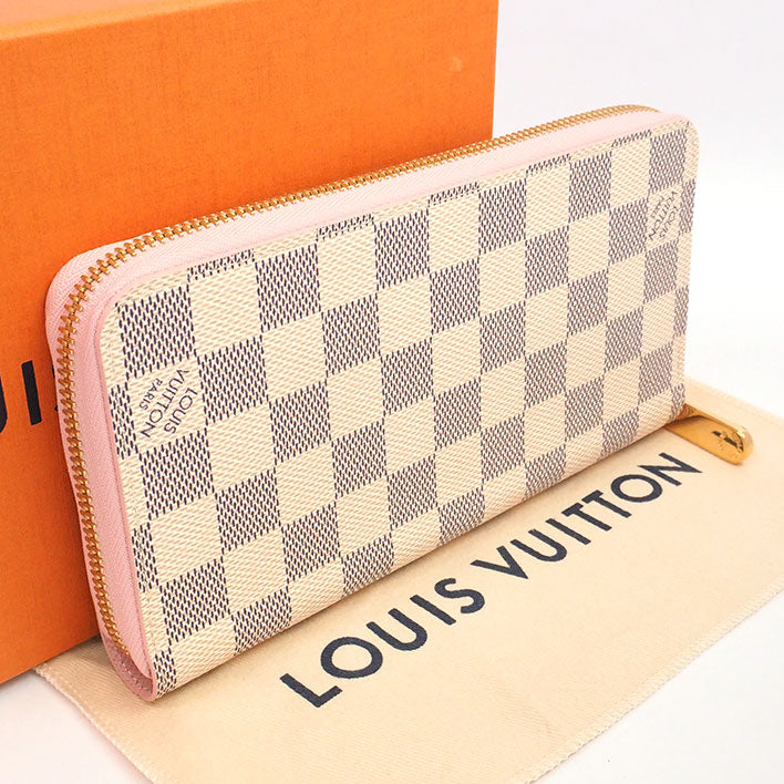 [新到达产品] [像新的] Louis Vuitton Zippy Wallet Wallet Dami Air Zur N63503女士[长钱包]