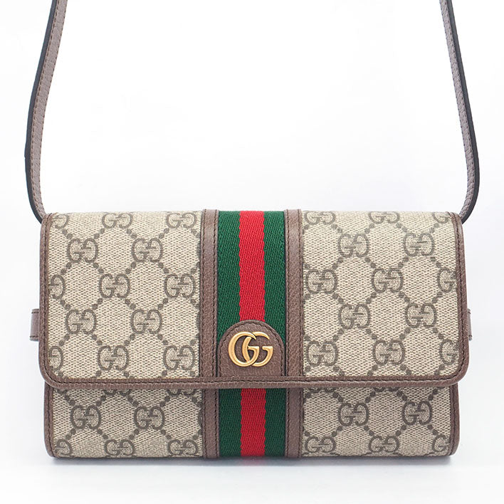 [返回确定] [美容] Gucci Offidia Cross Bodag GG GG Long Wallet Wallet GG Sprem X Web 645082 ・525040女士[肩带]