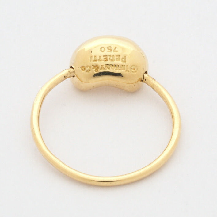 [返回OK] [新完成] Tiffany Elsa Peletti Bean Ring K18YG 12号
