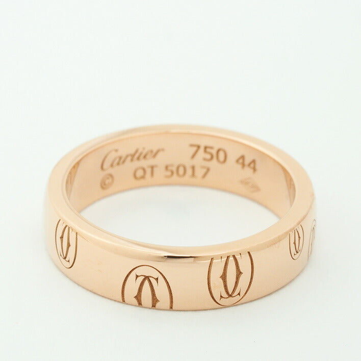 [return ok] [新完成]卡地亚（Cartier）生日快乐双C徽标环K18pg 44 [ring]