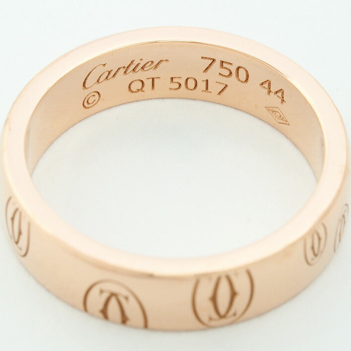 [return ok] [新完成]卡地亚（Cartier）生日快乐双C徽标环K18pg 44 [ring]