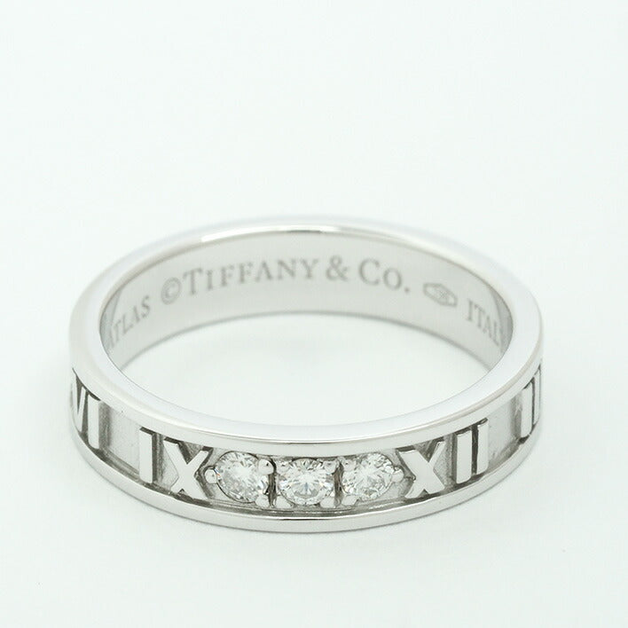 [返回确定] [新完成] Tiffany Atlas 3P钻石戒指K18WG 10.5 [戒指]