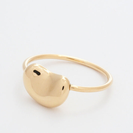 [返回OK] [新完成] Tiffany Elsa Peletti Bean Ring K18YG 8号