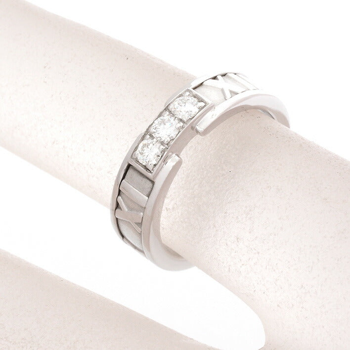[返回确定] [新完成] Tiffany Atlas 3P钻石戒指K18WG 9 [戒指]