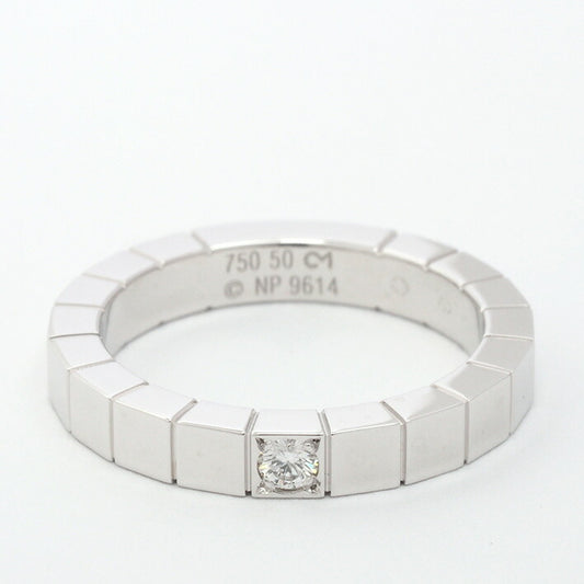 【返品OK】 【新品仕上げ済み】カルティエ ラニエール 1Pダイヤモンド K18WG 50【指輪】