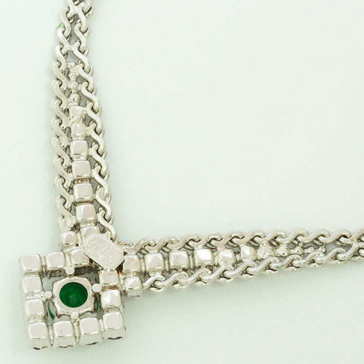 [返回OK] Christian Dior Emerald-风格的gempa vejou v -line [项链]