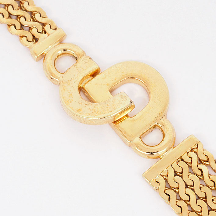 基督教Dior CD徽标5连续金色的金色[项链]