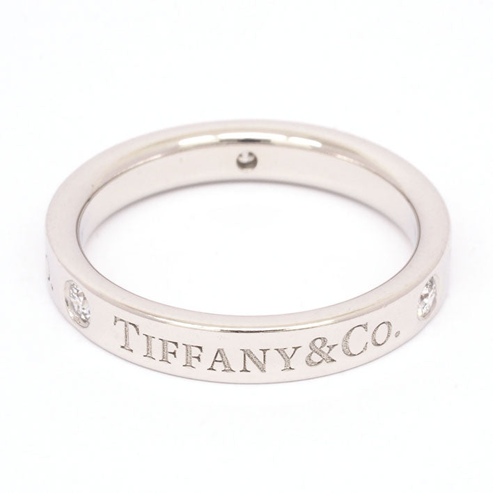 [新成品] Tiffany 3P钻石平面粉红色铂金PT950 8 [戒指]