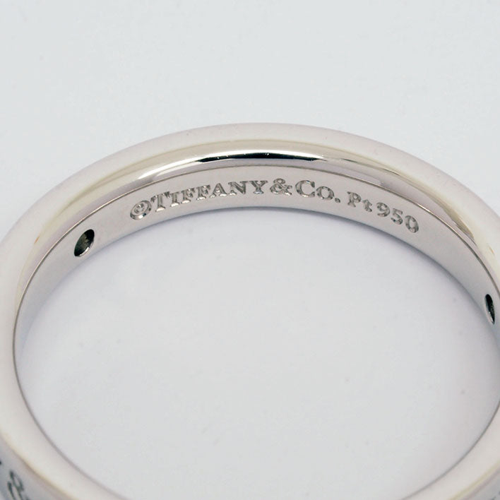 [新成品] Tiffany 3P钻石平面粉红色铂金PT950 8 [戒指]