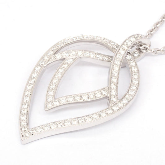 [新成品] Piagier Leaf Motif Pave Diamond K18WG [吊坠]