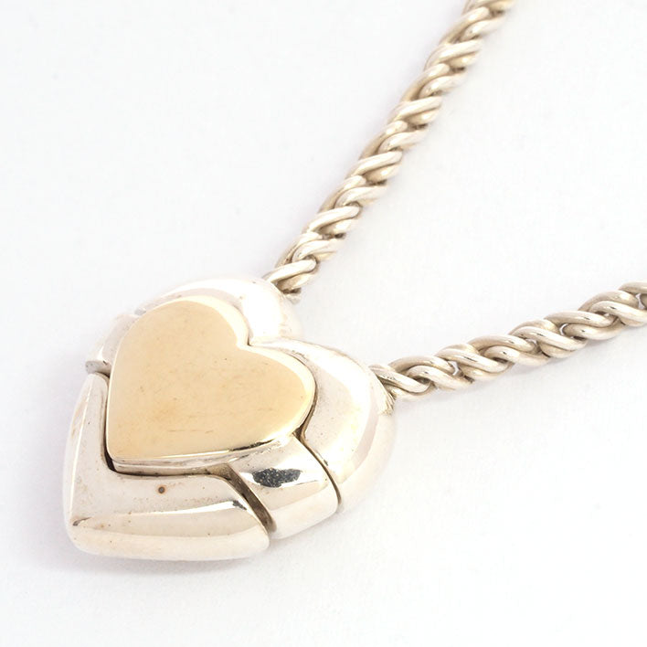 [返回OK] Tiffany Puzzle Heart Rope链组合颜色银925 [吊坠]