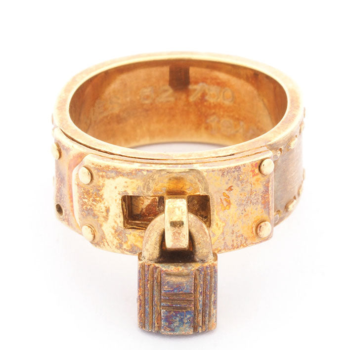 [返回OK] Hermes Kelly Ring Gold Colord K18YG 52 [ring]
