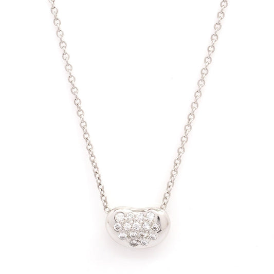 [返回确定] [新完成] Tiffany Elsa Peletti Bean Diamond PT950/K18 [项链]