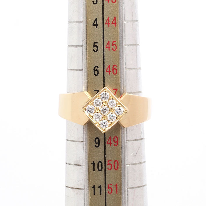 [新完成] Christian Dior 9p Diamond Hishi K18 K18YG [ring]