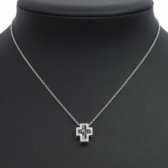 新品仕上げ済み】ポンテヴェキオ クロス 十字架 ダイヤモンド ブラック